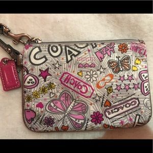 Coach Wristlet, multicolored